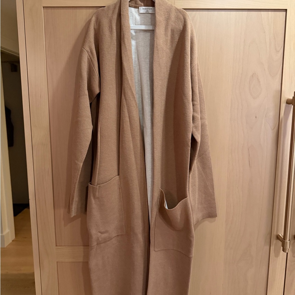 Babaton Tan Long Cardigan
